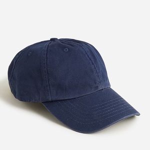 Jcrew Made-in-the-USA garment-dyed twill baseball cap navy